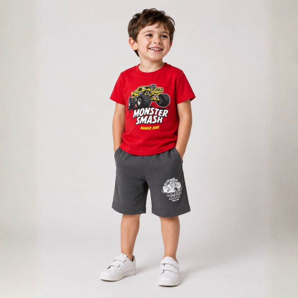 New Arrival Monster Smash Kids Summer Co-Ord Set