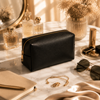 Noir Élégance Beauty Pouch