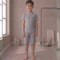 Boys Premium Light Grey Summer Co-Ord Set – 2 Piece