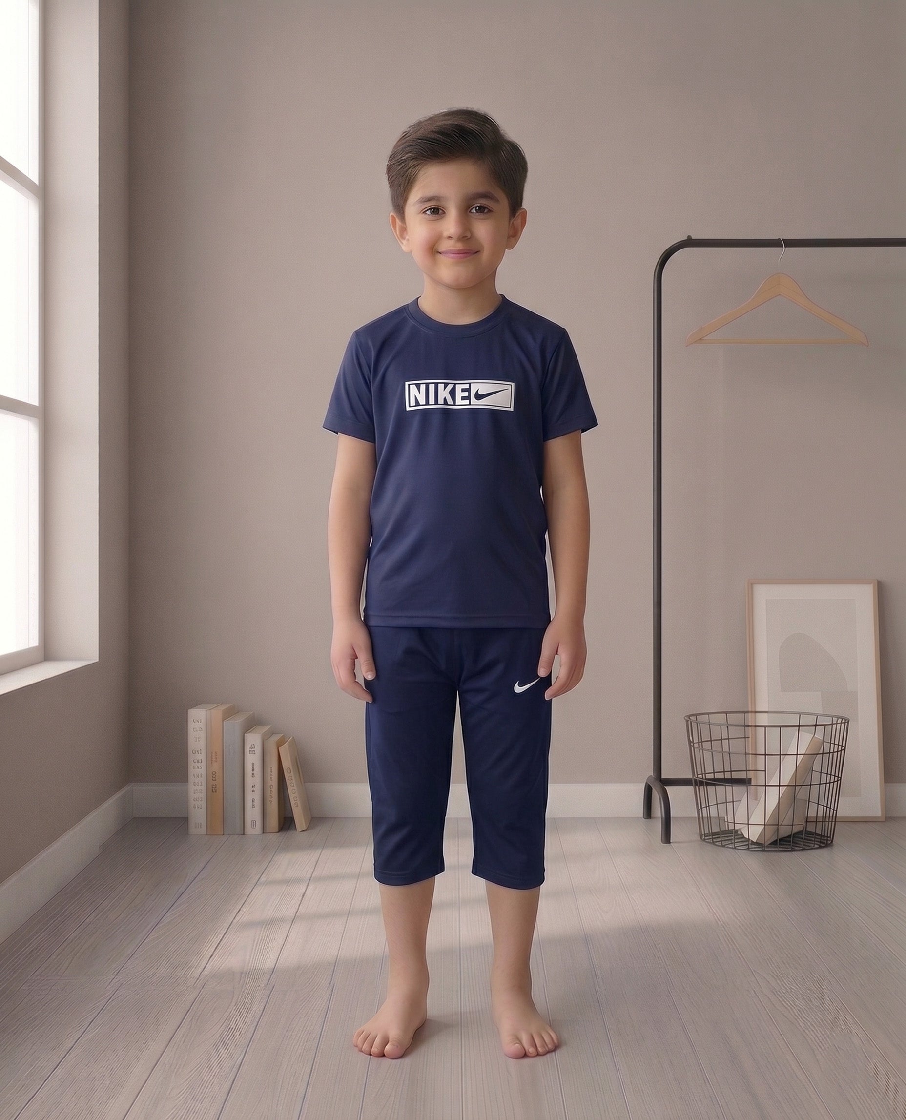 Boys Premium Navy Blue Active Co-Ord Set – 2 Piece