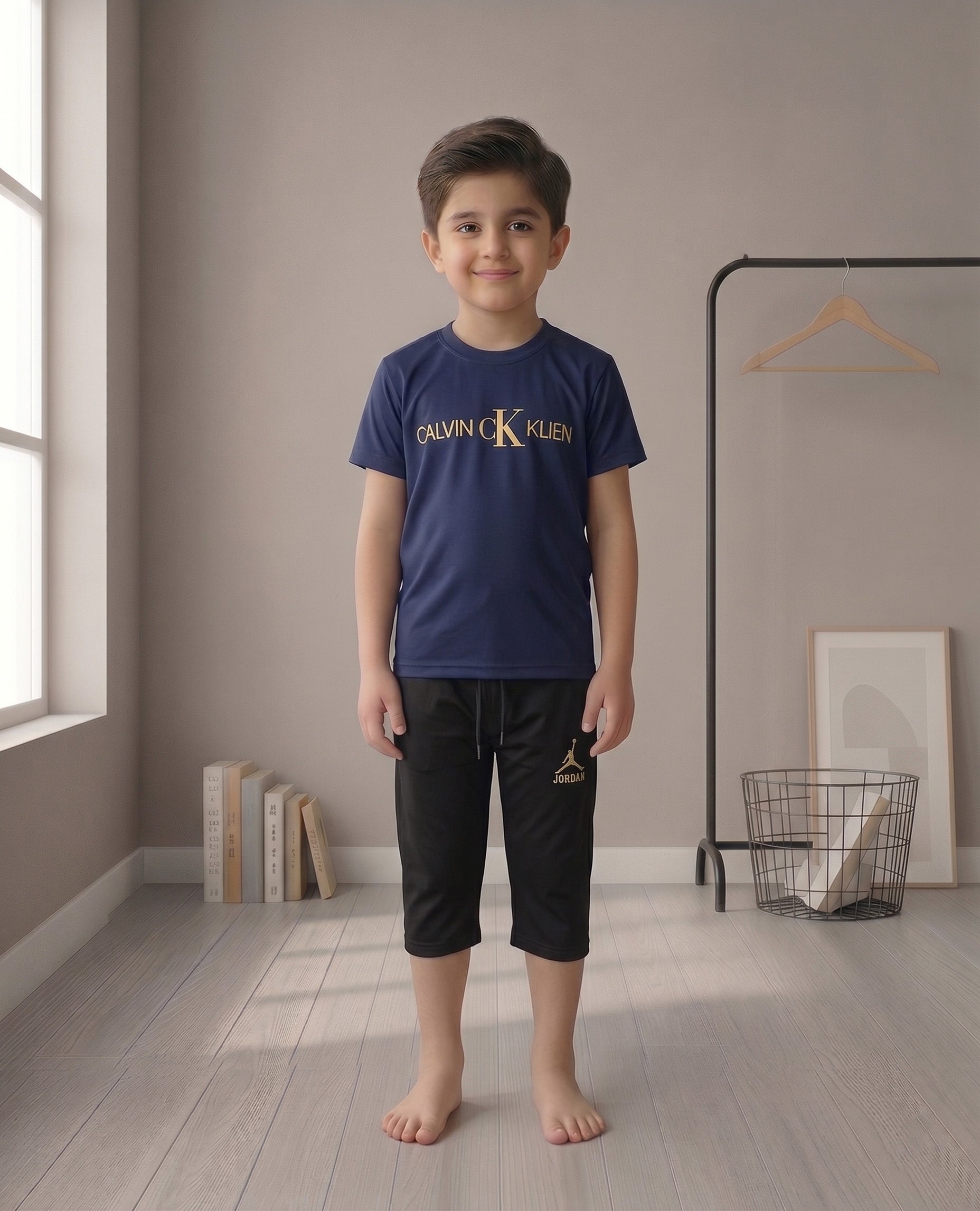 Boys Premium Navy & Black Sports Co-Ord Set – 2 Piece