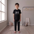 Boys Premium Dry Fit Sports Tracksuit – Black 2 Piece Set