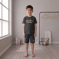 Boys Los Angeles Summer Co-Ord Set – Charcoal Grey 2 Piece